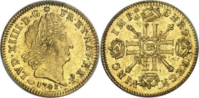 FRANCE / CAPÉTIENS - FRANCE / ROYAL
Louis XIV (1643-1715). Louis aux huit L et aux insignes, réformation 1701, BB, Strasbourg.
Av. (différent) LVD. ...