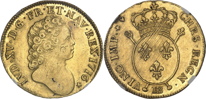 FRANCE / CAPÉTIENS - FRANCE / ROYAL
Louis XV (1715-1774). Double louis d’or aux...