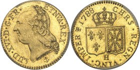 FRANCE / CAPÉTIENS - FRANCE / ROYAL
Louis XVI (1774-1792). Louis d’or à la tête nue, avec légende fautive NVA 1788/7, premier semestre, H, La Rochell...