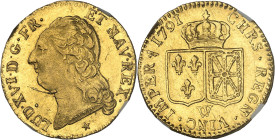 FRANCE / CAPÉTIENS - FRANCE / ROYAL
Louis XVI (1774-1792). Louis d’or à la tête nue 1791, 2d semestre, W, Lille.
Av. LUD. XVI. D. G. FR. - ET NAV. R...