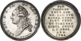 FRANCE / CAPÉTIENS - FRANCE / ROYAL
Louis XVI (1774-1792). Essai de l'écu par Droz, 1er type, Flan bruni (PROOF) 1786, A, Paris.
Av. LUD. XVI. D. G....