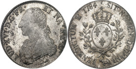 FRANCE / CAPÉTIENS - FRANCE / ROYAL
Louis XVI (1774-1792). Écu de Béarn aux rameaux d’olivier 1784, vache, Pau.
Av. LUD. XVI. D. G. FR. ET NA. RE. B...