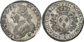FRANCE / CAPÉTIENS - FRANCE / ROYAL
Louis XVI (1774-1792). Demi-écu aux rameaux d’olivier 1790, A, Paris.
Av. LUD. XVI. D. G. FR. ET NAV. REX. Buste...