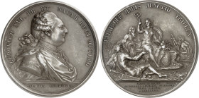 FRANCE / CAPÉTIENS - FRANCE / ROYAL
Louis XVI (1774-1792). Médaille, le canal du Centre (Loire-Seine), par B. Duvivier 1783 (refrappe XXe s.), Paris....