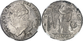 FRANCE / CAPÉTIENS - FRANCE / ROYAL
Constitution (1791-1792). Écu de 6 livres FRANÇOIS 1792, 2e semestre - L’an 4, T, Nantes.
Av. LOUIS XVI ROI - DE...