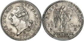 FRANCE / CAPÉTIENS - FRANCE / ROYAL
Constitution (1791-1792). 15 sols FRANÇAIS 1791, 2e semestre - An 3, K, Bordeaux.
Av. LOUIS XVI ROI DES FRANÇAIS...