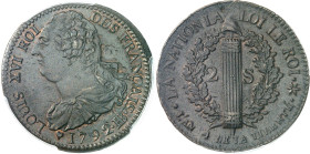 FRANCE / CAPÉTIENS - FRANCE / ROYAL
Constitution (1791-1792). 2 sols FRANÇAIS 1792 - An 4, BB, Strasbourg.
Av. LOUIS XVI ROI DES FRANÇAIS. Buste à g...
