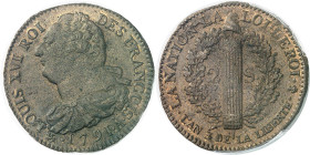 FRANCE / CAPÉTIENS - FRANCE / ROYAL
Constitution (1791-1792). 2 sols FRANÇOIS 1791 - An 3, A, Paris (point).
Av. LOUIS XVI ROI DES FRANÇOIS. Buste à...