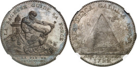 FRANCE - FRANCE
Convention (1792-1795). Essai au module de deux sols de Monneron à l'Hercule, tranche lisse, par A. Dupré, Flan bruni (PROOF) 1792 - ...