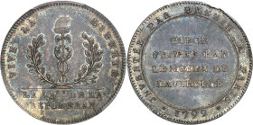 FRANCE - FRANCE
Convention (1792-1795). Essai au module de 2 sols au caducée par Brézin, Frappe spéciale (SP) 1792 - An I, Paris.
Av. VIVE LA LIBERT...