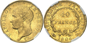FRANCE - FRANCE
Premier Empire / Napoléon Ier (1804-1814). 40 francs tête nue, calendrier grégorien 1806, I, Limoges.
Av. NAPOLEON EMPEREUR. Tête nu...