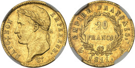 FRANCE - FRANCE
Premier Empire / Napoléon Ier (1804-1814). 20 francs Empire, frappe médaille 1811, A, Paris.
Av. NAPOLEON EMPEREUR. Tête laurée à ga...