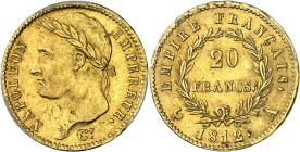 FRANCE - FRANCE
Premier Empire / Napoléon Ier (1804-1814). 20 francs Empire 1812, A, Paris.
Av. NAPOLEON EMPEREUR. Tête laurée à gauche, signature D...