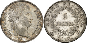 FRANCE - FRANCE
Premier Empire / Napoléon Ier (1804-1814). 5 francs Empire 1813, Q, Perpignan.
Av. NAPOLEON EMPEREUR. Tête laurée à droite, signatur...