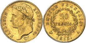 FRANCE - FRANCE
Cent-Jours / Napoléon Ier (mars-juillet 1815). 20 francs Empire 1815, A, Paris.
Av. NAPOLEON EMPEREUR. Tête laurée à gauche, signatu...