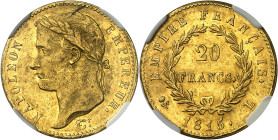 FRANCE - FRANCE
Cent-Jours / Napoléon Ier (mars-juillet 1815). 20 francs Empire 1815, L, Bayonne.
Av. NAPOLEON EMPEREUR. Tête laurée à gauche, signa...