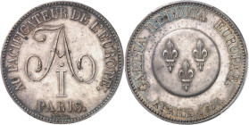 FRANCE - FRANCE
Louis XVIII (1814-1824). Module de 5 francs, visite d’Alexandre Ier de Russie à la Monnaie de Paris, légende en latin, Frappe spécial...