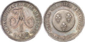 FRANCE - FRANCE
Louis XVIII (1814-1824). Module de 2 francs, visite d’Alexandre Ier de Russie à la Monnaie de Paris, revers en latin, tranche en fran...