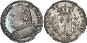 FRANCE - FRANCE
Louis XVIII (1814-1824). 5 francs buste habillé 1814, K, Bordeaux.
Av. LOUIS XVIII ROI DE FRANCE. Buste habillé de Louis XVIII à gau...