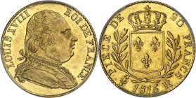 FRANCE - FRANCE
Louis XVIII (1814-1824). 20 francs buste habillé 1815, R, Londres.
Av. LOUIS XVIII - ROI DE FRANCE. Buste habillé à droite. 
Rv. PI...