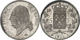 FRANCE - FRANCE
Louis XVIII (1814-1824). 5 francs buste nu 1821, A, Paris.
Av. LOUIS XVIII ROI DE FRANCE. Tête nue à gauche, au-dessous signature MI...