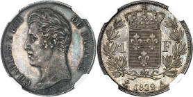 FRANCE - FRANCE
Charles X (1824-1830). 1 franc 1829, A, Paris.
Av. CHARLES X ROI DE FRANCE. Tête nue à gauche, au-dessous signature MICHAUT et T. 
...