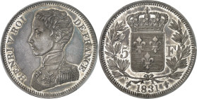 FRANCE - FRANCE
Henri V (1820-1883). 5 francs, Frappe spéciale (SP) 1831, Bruxelles (Würden).
Av. HENRI V ROI DE FRANCE. Buste en uniforme à gauche ...