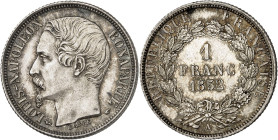 FRANCE - FRANCE
IIe République (1848-1852). 1 franc Louis-Napoléon Bonaparte 1852, A, Paris.
Av. (différent) LOUIS-NAPOLEON BONAPARTE (différent). T...