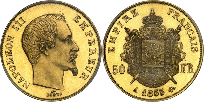 FRANCE - FRANCE
Second Empire / Napoléon III (1852-1870). Essai de 50 francs tê...