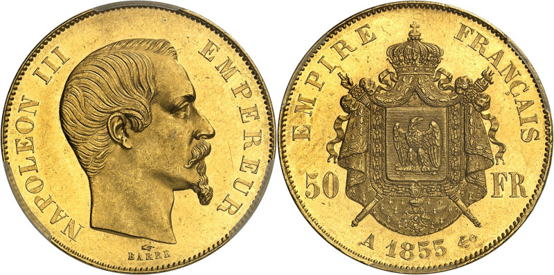 FRANCE - FRANCE
Second Empire / Napoléon III (1852-1870). 50 francs tête nue 18...