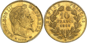 FRANCE - FRANCE
Second Empire / Napoléon III (1852-1870). 10 francs tête laurée 1868, A, Paris.
Av. NAPOLEON III EMPEREUR. Tête nue à droite, au-des...