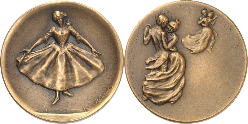 FRANCE - FRANCE
IIIe République (1870-1940). Médaille, La danse ou Tour de vals...