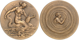 FRANCE - FRANCE
IIIe République (1870-1940). Médaille, Amphitrite par Jules Desbois, SAMF n° 155 1902, Paris.
Av. Amphitrite nue et tenant une harpe...
