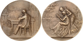FRANCE - FRANCE
IIIe République (1870-1940). Médaille, la Glyptique ou la gravure en médailles par Georges Dupré, SAMF n° 106 1902, Paris.
Av. Dans ...