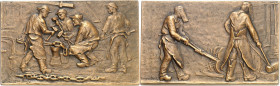 FRANCE - FRANCE
IIIe République (1870-1940). Médaille, les Forgerons par Gustave Loiseau-Bailly, SAMF n° 145 1903, Paris.
Av. Quatre forgerons en tr...