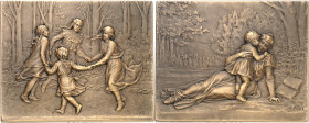 FRANCE - FRANCE
IIIe République (1870-1940). Médaille, la ronde d’enfants par Charles Pillet, SAMF n° 217 1903, Paris.
Av. Dans les bois, quatre enf...