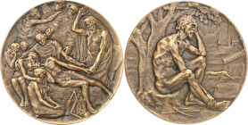 FRANCE - FRANCE
IIIe République (1870-1940). Médaille, le rêve du travailleur, par V. Ségoffin, SAMF n° 96 1905, Paris.
Av. Le rêve d'un travailleur...