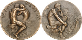 FRANCE - FRANCE
IIIe République (1870-1940). Médaille, La Joie de vivre par Raoul Lamourdedieu, SAMF n° 150 1906, Paris.
Av. LA JOIE DE VIVRE. Coupl...