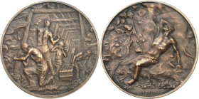 FRANCE - FRANCE
IIIe République (1870-1940). Médaille, les mineurs et le coup de grisou par Henri Greber, SAMF n° 106 1906, Paris.
Av. LA MINE. Dans...