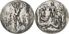 FRANCE - FRANCE
IIIe République (1870-1940). Médaille, Adolescents par Louis Dejean, SAMF n° 21 1907, Paris.
Av. Un adolescent nu, dans un décor cha...