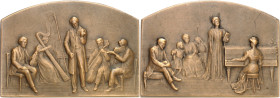 FRANCE - FRANCE
IIIe République (1870-1940). Médaille, la Musique par Fernand David, SAMF n° 68 1908, Paris.
Av. Un orchestre avec un violoniste en ...