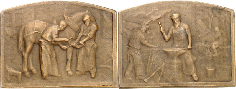 FRANCE - FRANCE
IIIe République (1870-1940). Médaille, le Maréchal-ferrant, par...