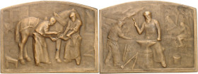 FRANCE - FRANCE
IIIe République (1870-1940). Médaille, le Maréchal-ferrant, par É. Gaudissart, SAMF n° 76 1908, Paris.
Av. Maréchal-ferrant ferrant ...
