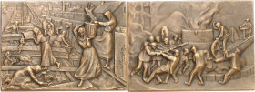 FRANCE - FRANCE
IIIe République (1870-1940). Médaille, Mines et Métallurgie par Corneille Theunissen, SAMF n° 57 1909, Paris.
Av. Femmes mineurs, ou...