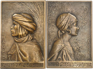 FRANCE - FRANCE
IIIe République (1870-1940). Médaille, Types de Biskra, Hamed et Barka par Pierre Lenoir, SAMF n° 84 1910, Paris.
Av. HAMED. Buste à...