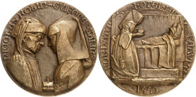 FRANCE - FRANCE
IIIe République (1870-1940). Médaille, les fondateurs de l’hôtel-Dieu de Beaune (Nicolas Rolin et Guigones de Salins), par Henri Bouc...