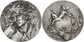 FRANCE - FRANCE
IIIe République (1870-1940). Médaille, Orphée ou la Musique, par L. Coudray ND (1899), Paris.
Av. Buste d’Orphée serrant sa lyre con...