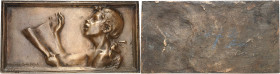 FRANCE - FRANCE
IIIe République (1870-1940). Fonte uniface, le Chant, par A. L. M. Charpentier ND (1892), Paris.
Av. Une jeune femme, à gauche, tena...