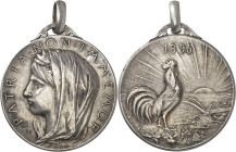 FRANCE - FRANCE
IIIe République (1870-1940). Médaille, 25e anniversaire de la fondation de la République, par O. Roty 1895, Paris.
Av. PATRIA. NON. ...