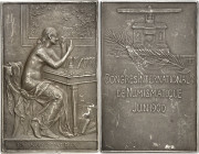 FRANCE - FRANCE
IIIe République (1870-1940). Plaque, la Numismatique, Congrès international de Numismatique de juin 1900 à Paris, par J.-B. Daniel-Du...